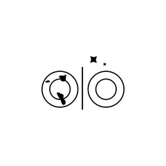 Poster - clean and dirty dishes icon. Wash elements. Premium quality graphic design icon. Simple icon for websites, web design, mobile app, info graphics