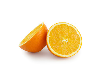 Wall Mural - Isolated slice orange on white background with clipping path