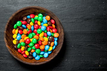 Sticker - Different baby sweets in bowls.