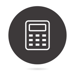 Wall Mural - Calculator line vector icon.