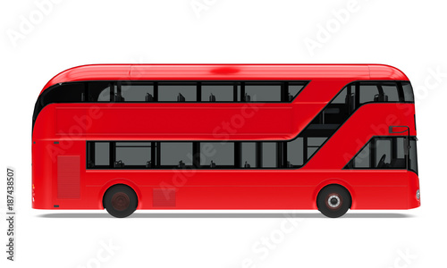 Cuadros en Lienzo New London Double Decker Bus Isolated