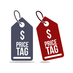 Price Tag Vector Template Design