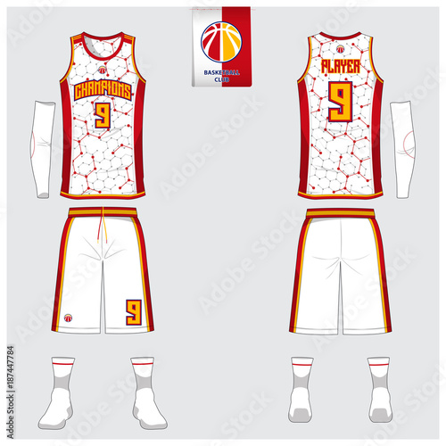 Download Basketball uniform template design. Tank top t-shirt ...
