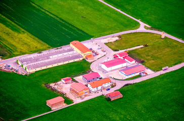 Sticker - farm in winter