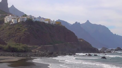 Poster - Rocky coast and Almaciga beach in Tenerife, The Canaries. Zoom out