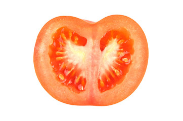  Tasty tomato isolated on white