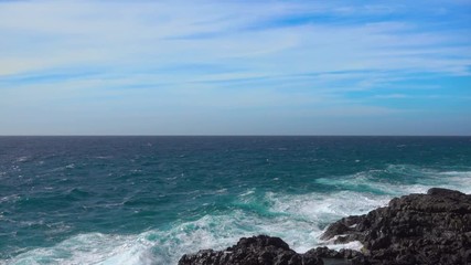 Poster - Waves and Rocky Beach in Tenerife, The Canaries