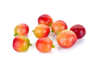 Poster - fresh coffee beans isolated on white background