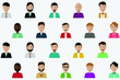 Group of people diversity, women avatar icon. People icon set. Vector illustration of flat design people characters