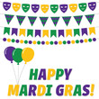 Happy Mardi Gras, greeting card