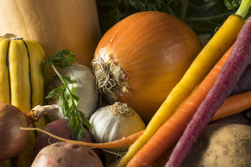 Canvas Print - Raw Organic Winter Farmers Market Box