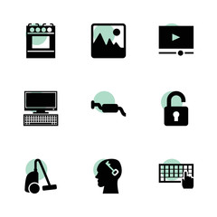 Wall Mural - Technology icons. vector collection filled technology icons set.