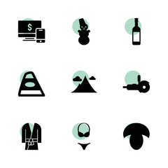 Canvas Print - Nobody icons. vector collection filled nobody icons set.