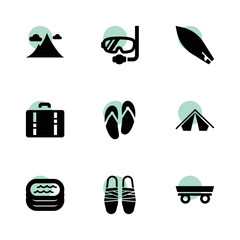 Canvas Print - Tourism icons. vector collection filled tourism icons set.