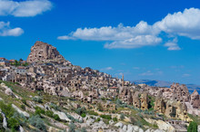 View Of Uchisar Castle In Cappadocia, Turkey
