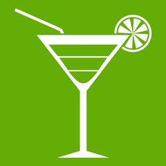 Poster - Beach cocktail icon green