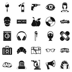 Poster - Tool icons set, simple style