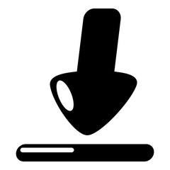 Poster - Download icon, simple black style