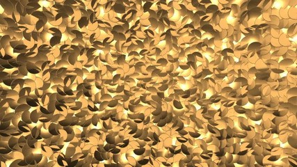 Poster - rotating gold coins. business background. seamless loop.