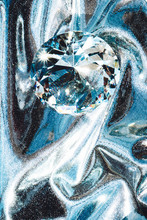 Diamond On Silver Background
