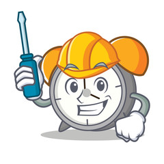 Sticker - Automotive alarm clock mascot cartoon