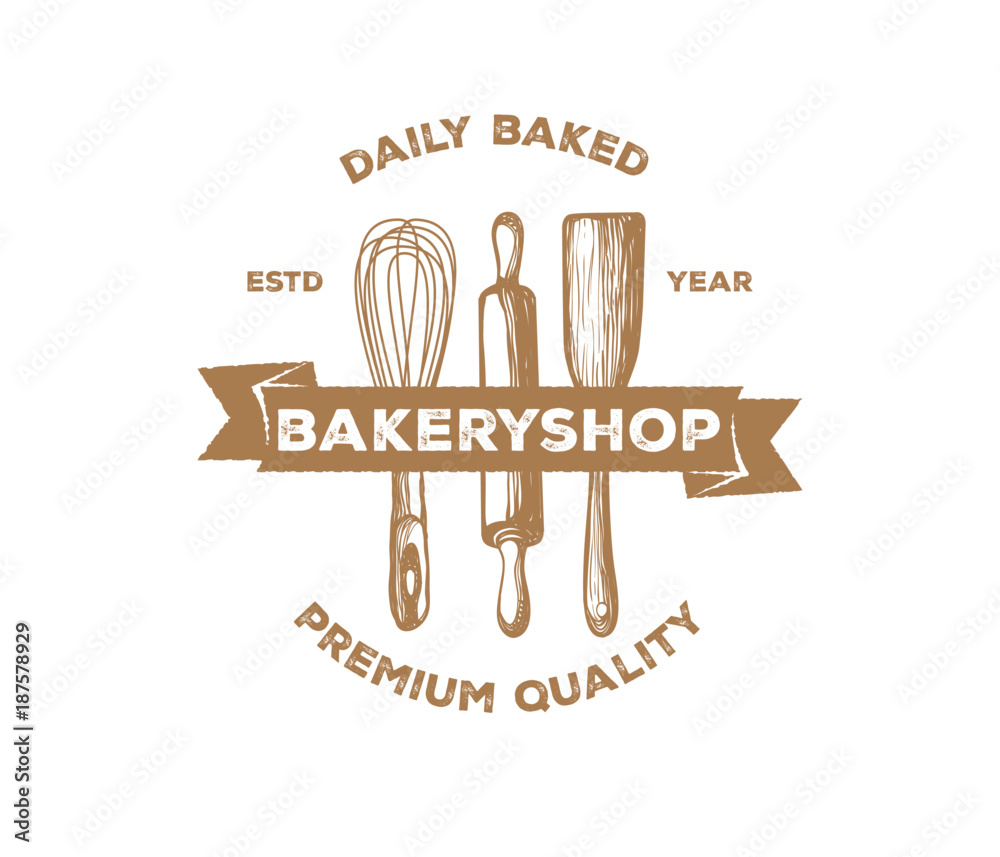 vintage bakery pastry logo design set Stock Vector | Adobe Stock