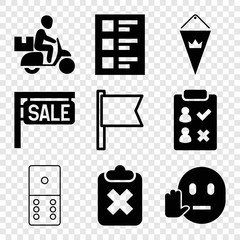 Poster - Set of 9 mark filled and outline icons