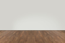 Walnut Wood Floor With Wall Background