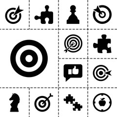 Aufkleber - Strategy icons. set of 13 editable filled strategy icons