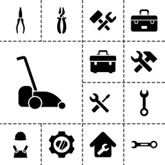 Aufkleber - Maintenance icons. set of 13 editable filled maintenance icons