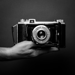 black and white photos off vintage cameras