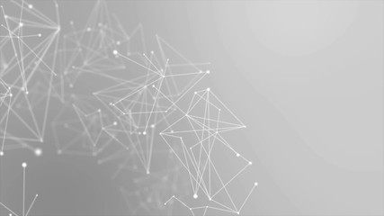 Poster - 4k abstract background dot circle with connection for futuristic network cyber connect concept with 