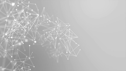 Poster - 4k abstract background dot circle with connection for futuristic network cyber connect concept with 