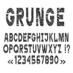 Poster - Grunge alphabet letters and numbers,vector set