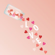 © Voy_ager - Red heart shaped spoon poured down with love letter, Valentine background