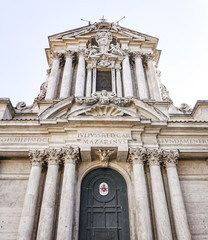 The Church of Santi Vincenzo e Anastasio a Fontana di Trevi in Rome, Italy