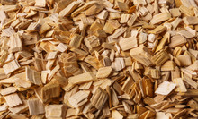 Wood Chips Texture, Wooden Background, Top View.