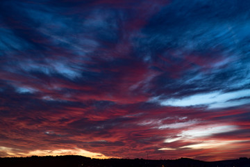 Wall Mural - dramatic sunset sky