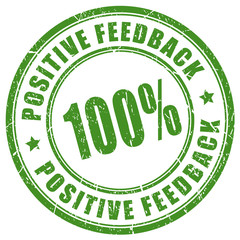 Canvas Print - Positive feedback trusted seller stamp