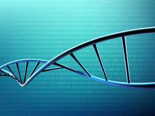 Wall Mural - digital illustration dna strand