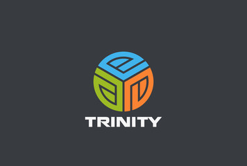 Poster - circle maze infinity loop logo vector infinite labyrinth icon