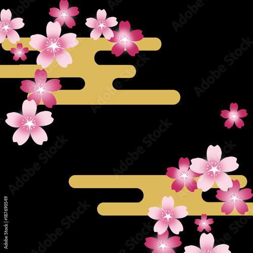 桜 和柄 さくら 和風 花 Stock Illustration Adobe Stock