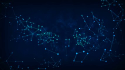 Poster - 4k abstract background dot circle with connection for futuristic network cyber connect concept with 