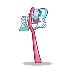 Wall Mural - Professor toothbrush character cartoon style