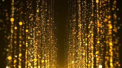 Wall Mural - gold particles awards background