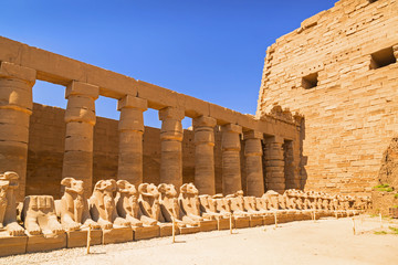 Wall Mural - Ancient architecture of Karnak temple in Luxor, Egypt