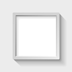 Poster - Realistic empty frame with rounded edges on light background, border for your creative project, vector design object