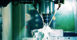 © NDABCREATIVITY - machine tool in metal factory with drilling cnc machines