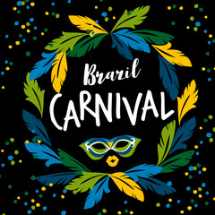 Brazil carnival. Vector template for carnival concept