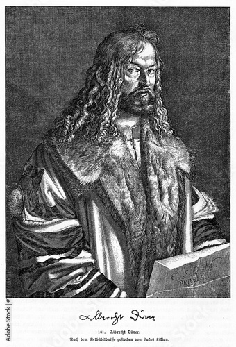 Fotomural Self-portrait of Albrecht Dürer, german renaissance painter, printmaker and theo
